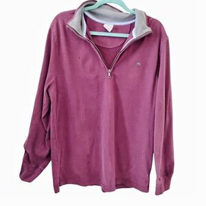 Brooks Brothers Burgundy 1/4 Zip Pullover Size Large